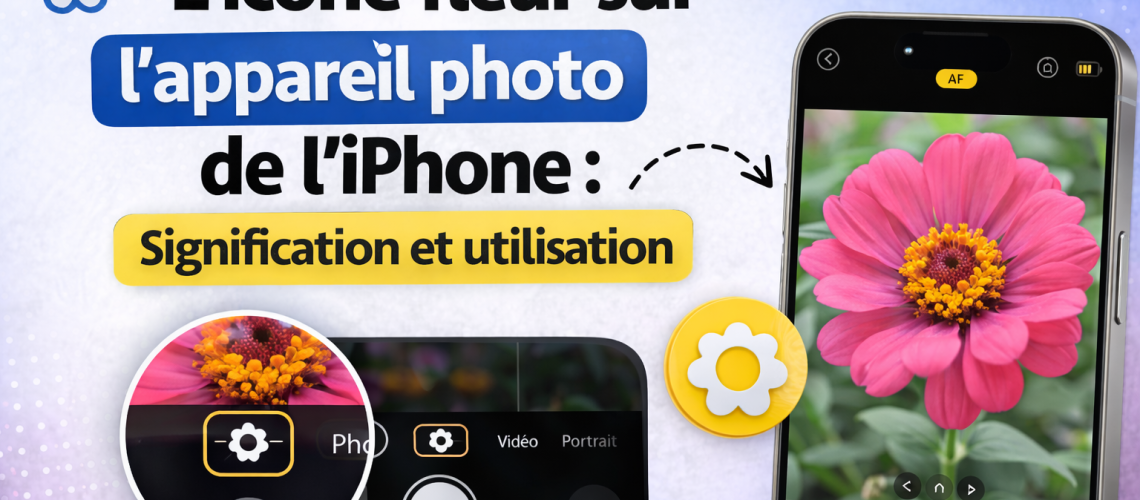 L'icône fleur sur l'appareil photo de l'iPhone : Signification et utilisation